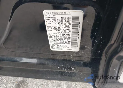 2011 Nissan Rogue Sv из США, поврежденный, VIN JN8AS5MV0BW673859